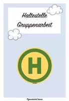 Vorschau - Poster - Haltestellenschild Gruppenarbeit - Deckblatt