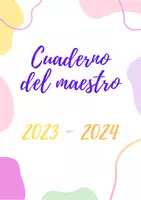 Vista previa - Hojas de trabajo - Cuaderno del maestro/a or teachers' notebook 2023 - 2024 - página 1
