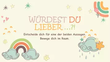 Vorschau - Präsentationen/Tafelbilder - Schulstart Aktivität - Würdest du lieber...?! Powerpoint - Seite 1