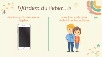 Vorschau - Präsentationen/Tafelbilder - Schulstart Aktivität - Würdest du lieber...?! Powerpoint - Seite 3