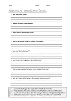Vorschau - Arbeitsblätter - Lernposter + AB mit Fragen zum Thema "Sophie Scholl" + Lösungsblatt + Mindmap + Infografik + Infografik - Seite 1