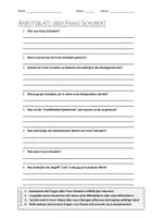Vorschau - Arbeitsblätter - AB mit Fragen zum Thema "Franz Schubert" + Lösungsblatt + Mindmap + Infografik - Deckblatt