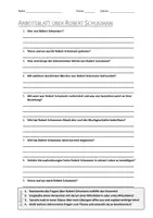 Vorschau - Arbeitsblätter - AB mit Fragen zum Thema "Robert Schumann" + Lösungsblatt + Mindmap + Infografik - Deckblatt