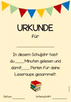 Vorschau - Anderer Materialtyp - Urkunde Leseraupe (bunt) - Seite 3