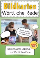 Vorschau - Bildkarten - Bildkarten zur Wörtlichen Rede / Direkte Rede - Deckblatt