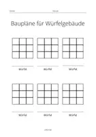 Vorschau - Arbeitsblätter - Würfelgebäude Baupläne blanko Vorlage - Deckblatt