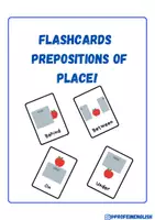 Vista previa - Decoración del aula - Flashcards Prepositions of Place! - Portada