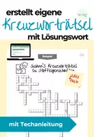 Vorschau - Arbeitsblätter - Kreuzworträtsel Selbst Erstellen mit Lösungswort - Deckblatt