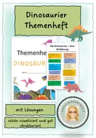 Vorschau - Arbeitsblätter - Dinosaurier Themenheft - Deckblatt