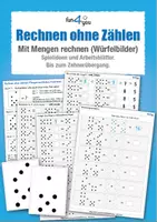 Vorschau - Arbeitsblätter - Rechnen statt Zählen - mit Würfelbildern bis zum Zehnerübergang - Deckblatt