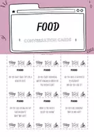 Vorschau - Spiele - English Conversation Cards - Food (36 cards) - Deckblatt