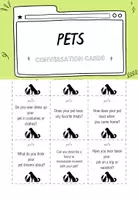 Vorschau - Spiele - English Conversation Cards - Pets (36 cards) - Deckblatt