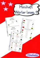 Vorschau - Arbeitsblätter - Miniheft "Wörter lesen 1" - Deckblatt