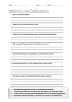 Vorschau - Arbeitsblätter - Lernplakat + AB mit Fragen zum Thema "Science Center" + Lösungsblatt + Infografik - Seite 1