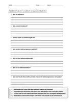 Vorschau - Arbeitsblätter - AB mit Fragen zum Thema "Sediment" + Lösungsblatt + Infografik - Deckblatt
