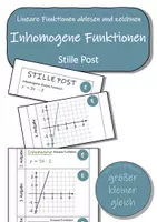Vorschau - Stationenlernen - Inhomogene lineare Gleichungen – Stille Post (Mathematikspiel) - Deckblatt