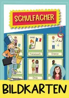 Vorschau - Stationenlernen - Schulfächer Bildkarten - Deutsch und DaZ - Deckblatt
