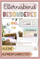 Vorschau - Lehrpläne/Lehrermaterial - Elternabend Gruß - besondere Elternabend Ideen - Deckblatt
