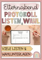 Vorschau - Anderer Materialtyp - Elternabend Protokoll Listen Wahlunterlagen - Deckblatt
