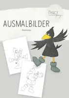 Vorschau - Mal- und Bastelvorlagen - Ausmalbilder für die Rabenklasse - Deckblatt