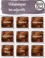Vorschau - Spiele - VOKABELSPIEL- les adjectifs - Deckblatt
