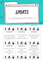 Vorschau - Spiele - English Conversation Cards - Sports - Deckblatt