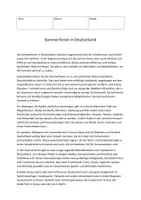 Vorschau - Arbeitsblätter - Sommerferien in Deutschland - Deckblatt