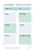 Vorschau - Arbeitsblätter - Wochenplan Vorlagen - Unsere Lernwoche - Seite 1