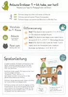 Vorschau - Spiele - Ich habe, wer hat - Anlaute - Erstleser - zwei Versionen - Seite 1