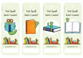 Vorschau - Anderer Materialtyp - Lesezeichen: Leseraupe Bücherwurm (Lesemotivation) - Seite 2