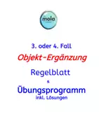 Vorschau - Arbeitsblätter - 3.- 4. Fall: Objekt-Ergänzung-Übungsprogramm - Deckblatt
