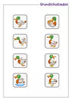 Vorschau - Fördermaterial/Inklusion - Klettmappe Ente - Zuordnung optische Differenzierung - TEACCH - Seite 3