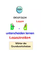 Vista previa - Unidades / Secuencias / Situaciones de Aprendizaje - b - d unterscheiden - Lesestreifen Grundwortschatz -Alemán - Portada