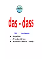 Vista previa - Hojas de trabajo - PAKET: das-dass (3 Teile=1Preis) auf Deutsch - página 1
