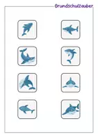 Vorschau - Fördermaterial/Inklusion - Klettmappe Hai - Zuordnung optische Differenzierung - TEACCH - Seite 3