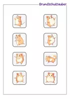 Vorschau - Fördermaterial/Inklusion - Klettmappe Hamster - Zuordnung optische Differenzierung - TEACCH - Seite 3