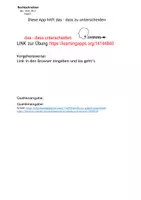 Vista previa - Hojas de trabajo - das-dass Merkblatt und APP zum online Üben (auf Deutsch) - página 3