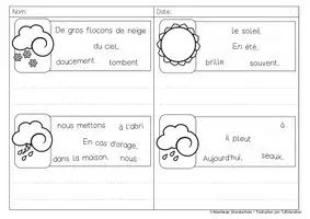 Aperçu - Feuilles d'exercices - Phrases secouées: La météo - Page 1