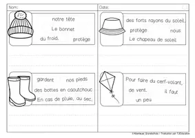 Aperçu - Feuilles d'exercices - Phrases secouées: La météo - Page 2