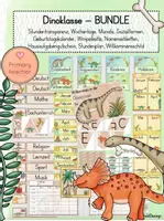 Vorschau - Poster - BUNDLE: Dinoklasse / Klassentier Dino - Classroom Management - Deckblatt
