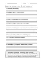 Vorschau - Arbeitsblätter - AB mit Fragen zum Thema "Seven Summits" + Lösungsblatt - Deckblatt