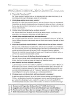 Vorschau - Arbeitsblätter - AB mit Fragen zum Thema "Seven Summits" + Lösungsblatt - Seite 1