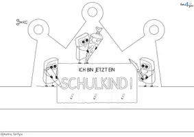 Vorschau - Mal- und Bastelvorlagen - Bastelvorlage Krone für den Schulanfang - Seite 2