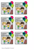 Vorschau - Mal- und Bastelvorlagen - Geburtstagsgeschenk - Geburtstag - Sticker - Aufkleber - Seite 1