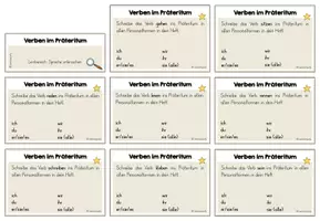 Vorschau - Stationenlernen - Freiarbeit: Verben im Präteritum (Kl. 3) - Seite 3