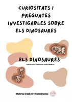 Vista previa - Tarjetas / Manipulativos - CATALÀ. Els dinosaures. Curiositats i preguntes investigables. - Portada