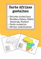 Vorschau - Arbeitsblätter - Afrika - Karte gestalten und untersuchen - Deckblatt