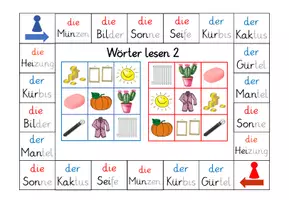 Vorschau - Spiele - Bingospiel "Wörter lesen 2" - Seite 3