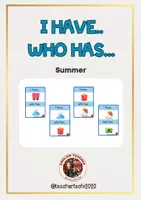 Vista previa - Juegos / Gamificación - SUMMER: I have.. Who has... - Portada