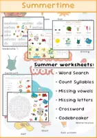 Vista previa - Hojas de trabajo - Summer Challenges Workbook / Cuaderno de ejercicios de desafíos de verano - Portada